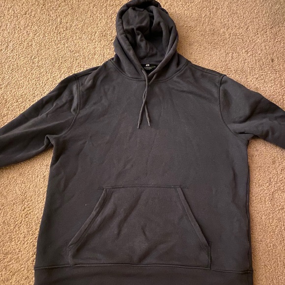 MENS MED H&M DARK GREY HOODY - Picture 4 of 4